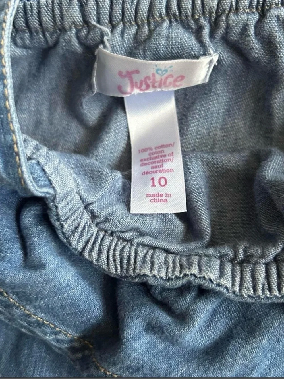 Justice lightweight denim